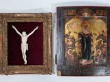 an image of a picture of a crucifix and a picture of jesus