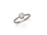 a diamond single - stone ring, by van cleef