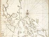 an old map of europe and the middle east is shown in black and white