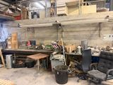 an image of a garage with a lot of clutter