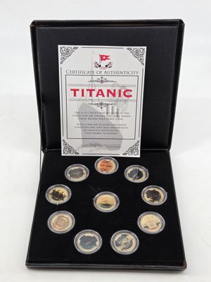 an image of a box of coins with a picture of a man and a woman