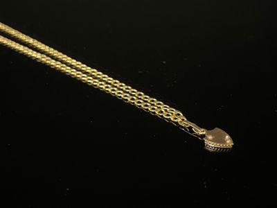 CHAINE et PENDENTIF en or 750/°°° (18k) à mailles gourmettes… - Photo 1