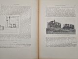 an open book with a picture of a building and a picture of a building