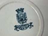 a plate with a picture of a castle on it