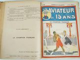 an open book with a picture of a man holding a tennis racquet