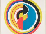 an image of a painting with different colors and shapes on it