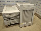 many boxes of air conditioners stacked on top of each other