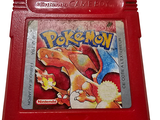 Jeu Nintendo Game Boy avec un boîtier rouge et un Pokémon sur le devant
