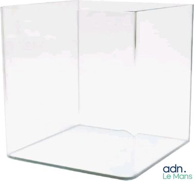 a clear plastic box with a lid on a white background