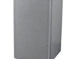 an image of a small refrigerator with the door open on a white background