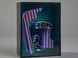 a picture of a picture of a glass block with a number 6 on it