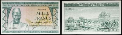 two different bills with a picture of a man and a woman on them