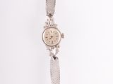 une image représentant une montre-bracelet en argent entourée d'une chaîne