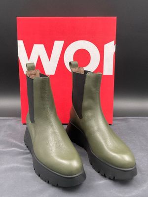 WONDERS, Taille 36, modèle Marbella, bottines en cuir olive …