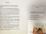 a book with a drawing on it and a page with a drawing on it