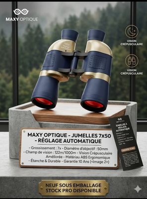 une image représentant une paire de jumelles posée sur une boîte
