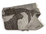 a scarf with a giraffe on it on a white background