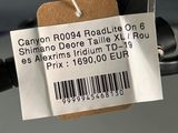 a label on the handle of a motorcycle with a barcode attached to it