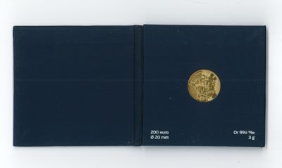 Monnaie de Paris. Pièce de 200 euros en or 999 millièmes "Mi… - Photo 1