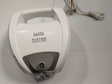 an image of a white electric hand dryer on a counter