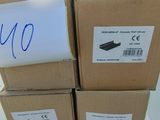 several boxes are stacked on top of each other on a table