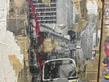 a painting of a car on the side of a building