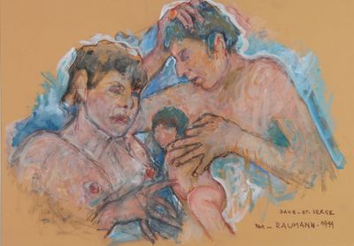 Joseph RAUMANN (1908-1999). Jane Birkin et Serge Gainsbourg.…