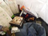 a blurry photo of a person laying on a bed with a book