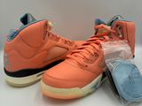 nike air jordan 5 retro orange glow blue