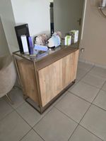 D15 - TOULOUSE - 4 meubles 2 portes bois mat et plateau verr… (photo 3)