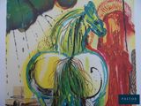 a picture of a painting of a vase with a horse on it