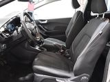 the interior of a car with black leather seats and a steering wheel