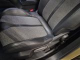 a close up of a seat in a car