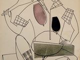 une image représentant un dessin d'un homme assis sur une table