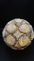 Lampe boule en coquillages, h. 25 cm