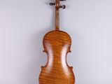 an antique violin with a wooden back and a long neck