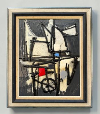 une image représentant un tableau d'un bateau dans lequel se trouve un objet rouge