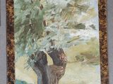 a picture of a painting on the wall of a room