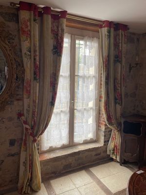 an image of a living room with a large window