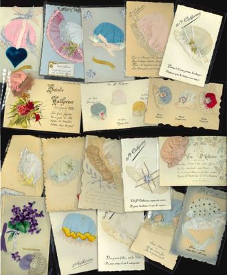 many cards that have been altered to look like old fashions