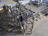 a lot of metal structures that are on the floor