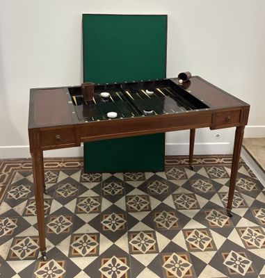 a table with a game set on it in a room