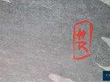 a picture of a painting of a dragon on the wall
