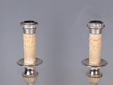 pair of silver plated candlesticks with carved candlesticks in the form of candlesticks with carved candlesticks in the form of candlesticks
