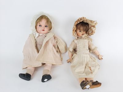 Réunion de 3 poupées : Un bébé de la maison Schildkrot, corp…