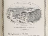 an old book with a picture of a building on it