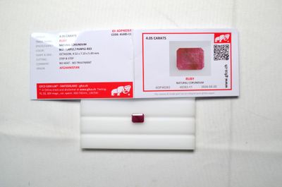 une carte de visite rouge et blanche sur un fond blanc