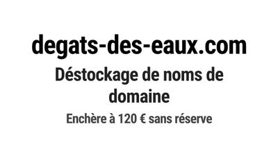 Nom de domaine degats-des-eaux.