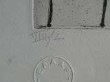 a black and white drawing of a clock on a wall