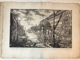 un dessin en noir et blanc représentant une rue de ville avec un pont